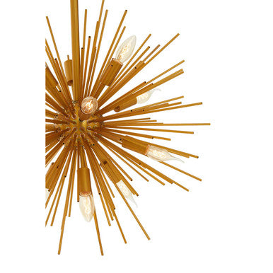 Spike Brass Finish Metal Pendant Light - Image 3