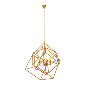 Kamara Brass Finish Four Bulb Pendant Light