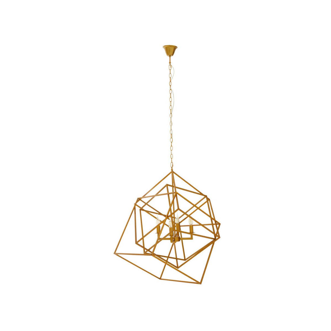 Kamara Brass Finish Four Bulb Pendant Light