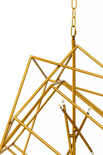 Kamara Brass Finish Six Bulb Pendant Light - Image 3