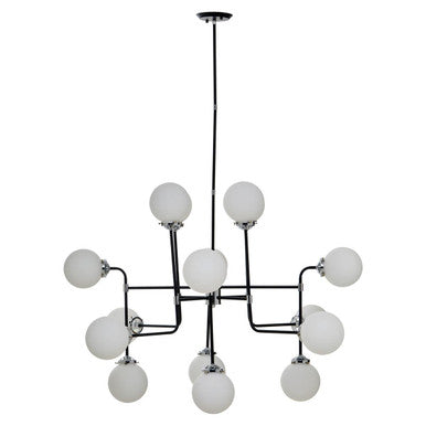 Abira Black And Chrome 16 Arm Pendant Light - Image 8