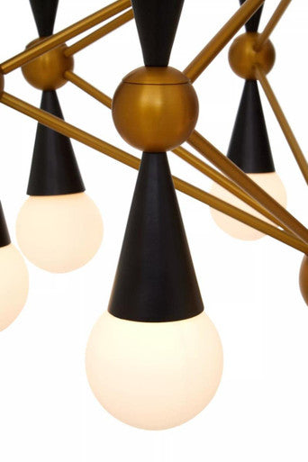 Orko Brass And Black Metal Pendant Light