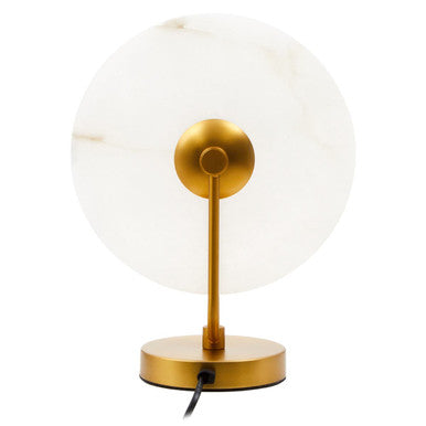 Waldorf White Marble And Gold Finish Table Lamp - Image 5