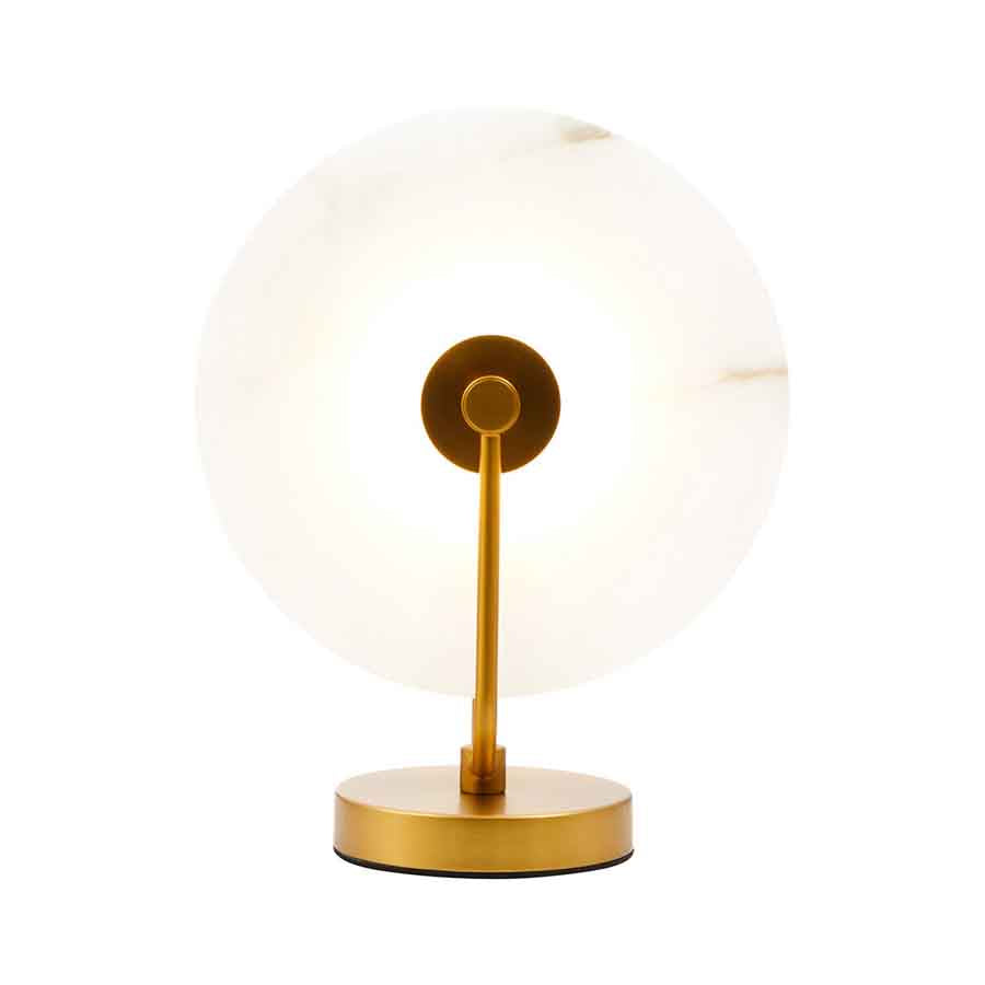 Waldorf White Marble And Gold Finish Table Lamp