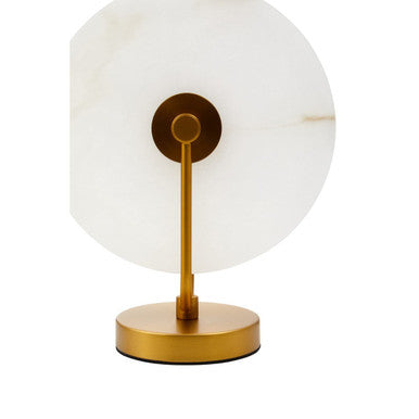 Waldorf White Marble And Gold Finish Table Lamp - Image 7