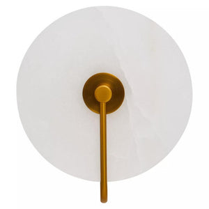 Waldorf White Marble Wall Light with Gold Accent