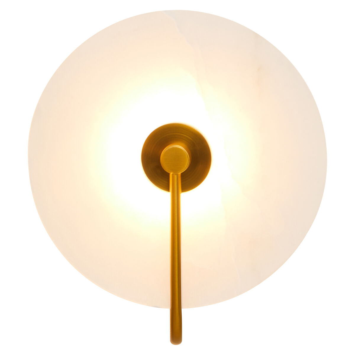 White Marble Wall Light with Gold Accent | Waldorf