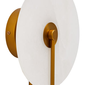 White Marble Wall Light with Gold Accent | Waldorf