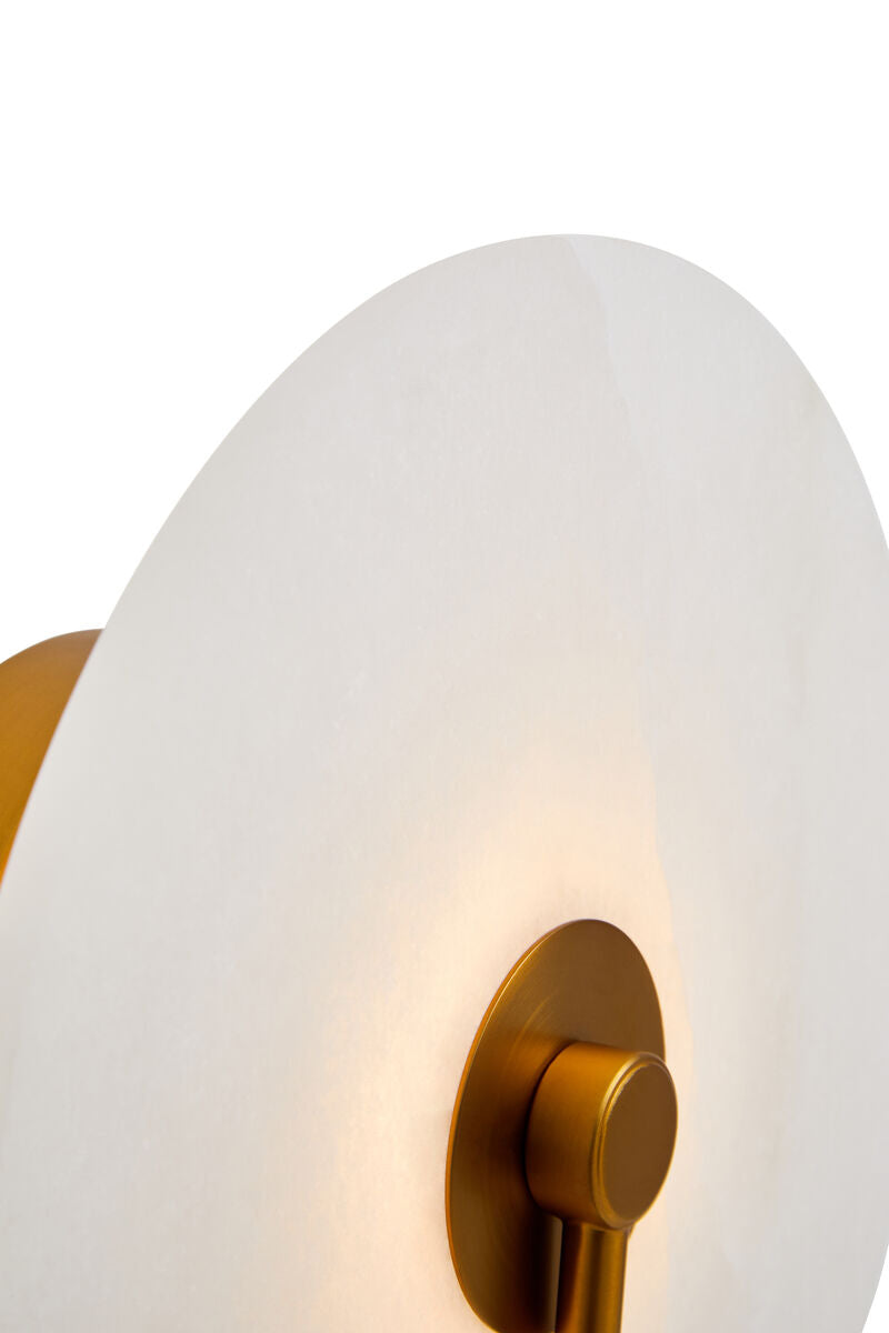 White Marble Wall Light with Gold Accent | Waldorf