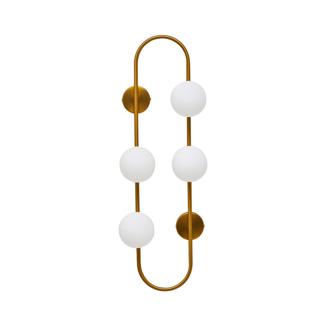 Abira Four Bulb White Glass Wall Light