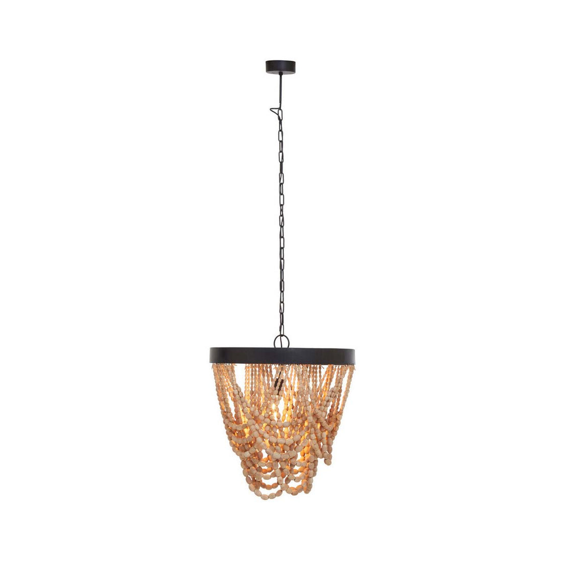 Lapiz Wood Bead Chandelier
