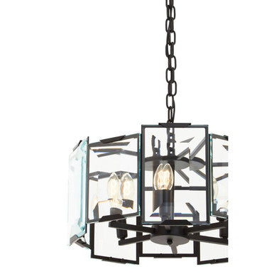 Babylon Black Six Bulb Chandelier