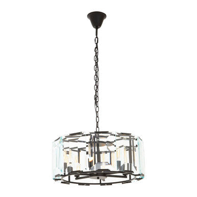 Babylon Small Black 6 Light Chandelier