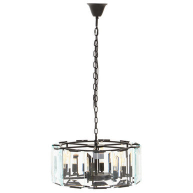 Babylon Small Black 6 Light Chandelier
