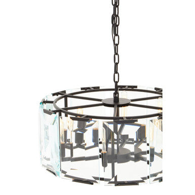 Babylon Small Black 6 Light Chandelier