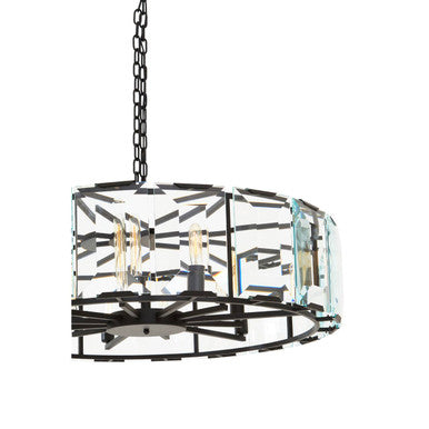 Babylon Large Black 12 Light Pendant Light