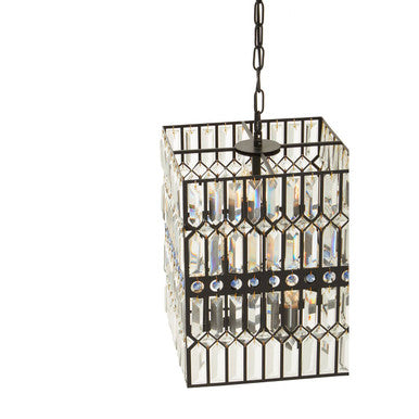Babylon Black  Crystal 6 Light Pendant Light