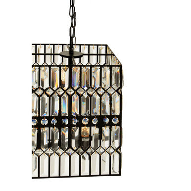 Babylon Black  Crystal 6 Light Pendant Light