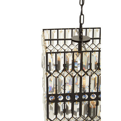 Babylon Black  Crystal 6 Light Pendant Light - Image 4