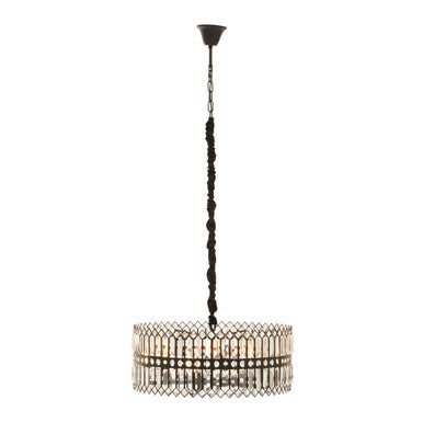 Babylon Six Bulb Black Crystal Chandelier - Image 4