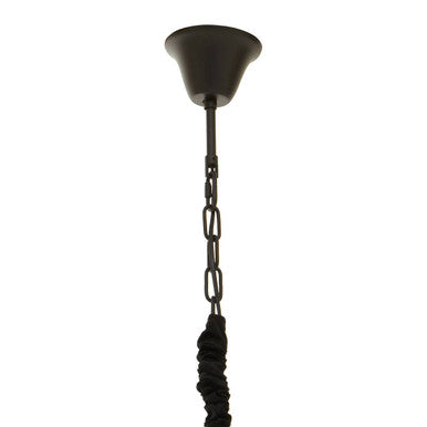 Babylon Six Bulb Black Crystal Chandelier
