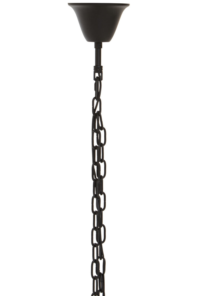 Babylon Black Eight Bulb Crystal Chandelier