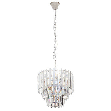 Babylon Eight Bulb Chrome Chandelier