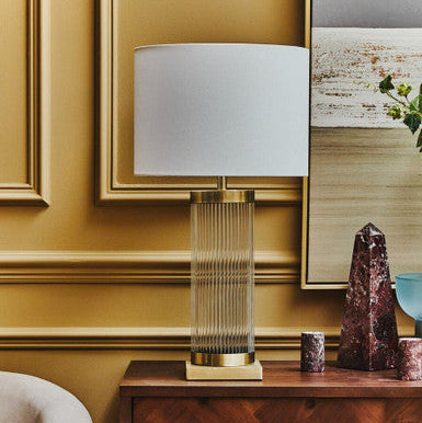 Lily White And Gold Table Lamp - Image 2