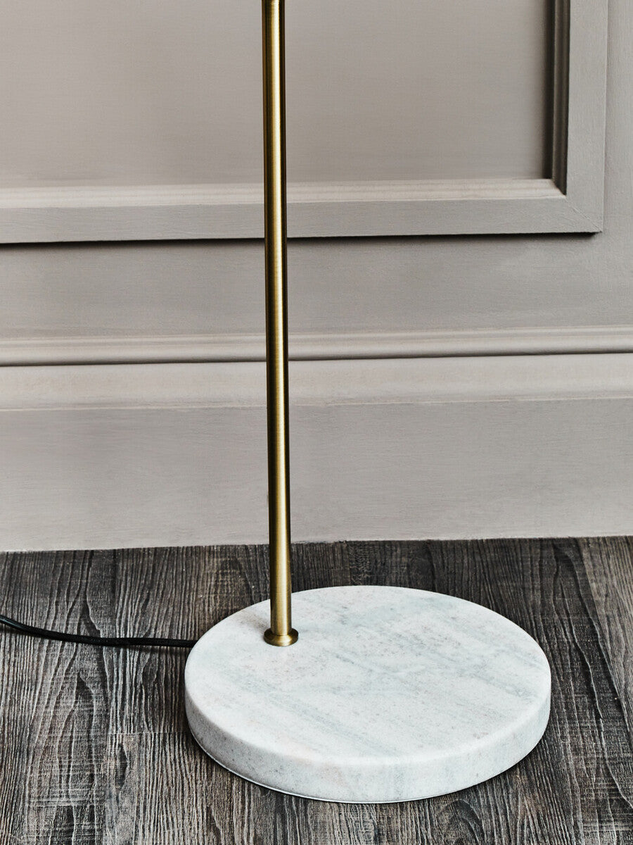 Newton White Marble and Gold Floor Lamp - Image 7