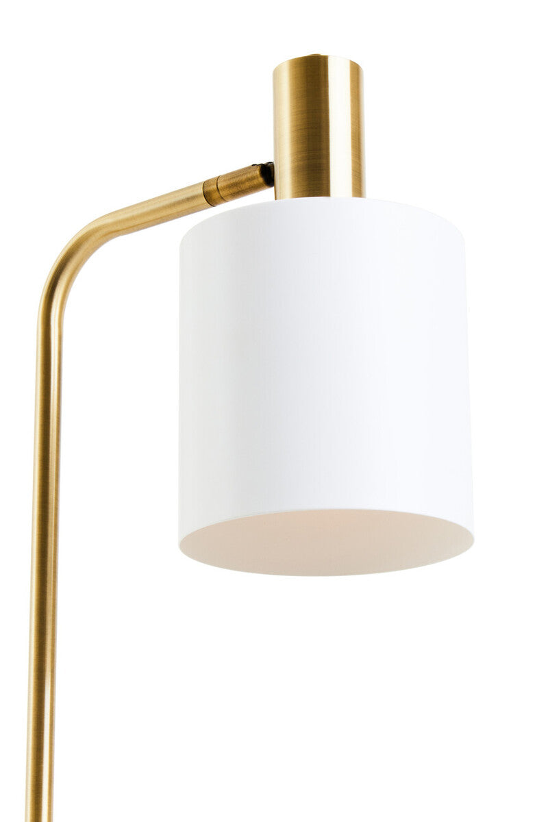 Newton White Marble and Gold Floor Lamp - Image 8
