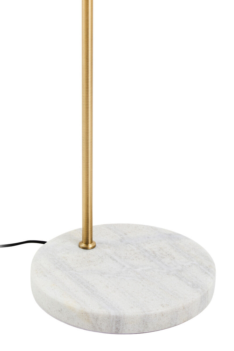 Newton White Marble and Gold Floor Lamp