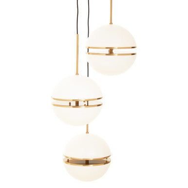Abira Three Ball Brass Pendant Light - Image 6