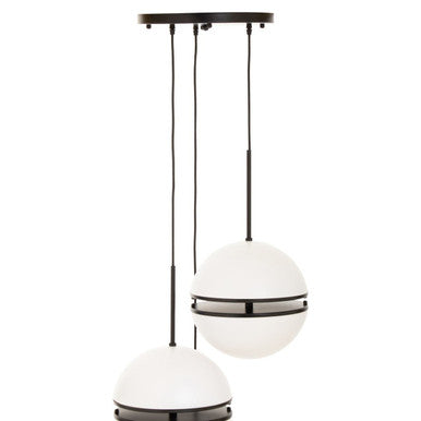 Abira Three Ball Matt Black Pendant Light - Image 5