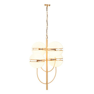Abira Four Ball Brass Pendant Light
