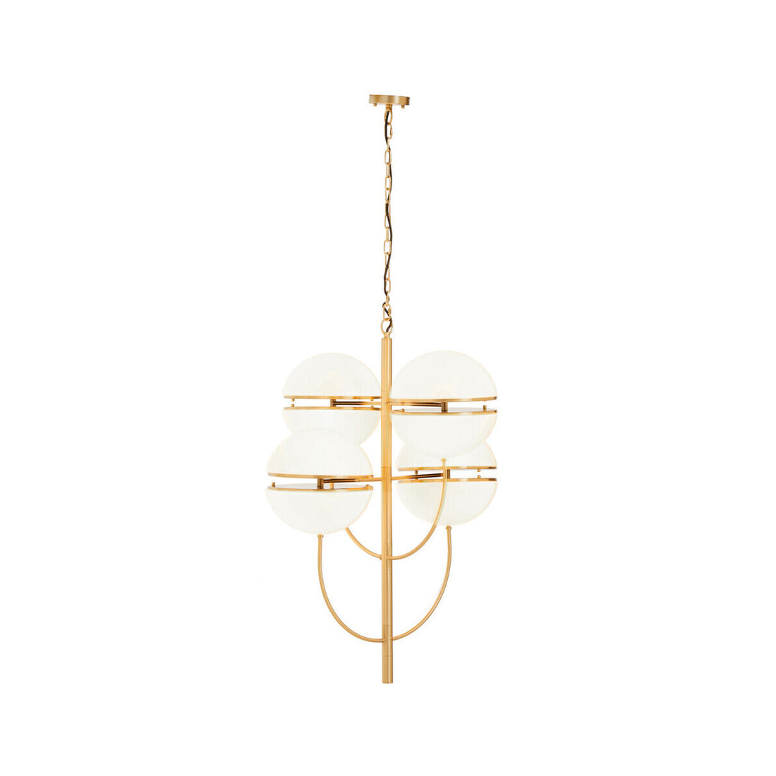 Abira Four Ball Brass Pendant Light