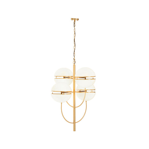 Abira Four Ball Brass Pendant Light