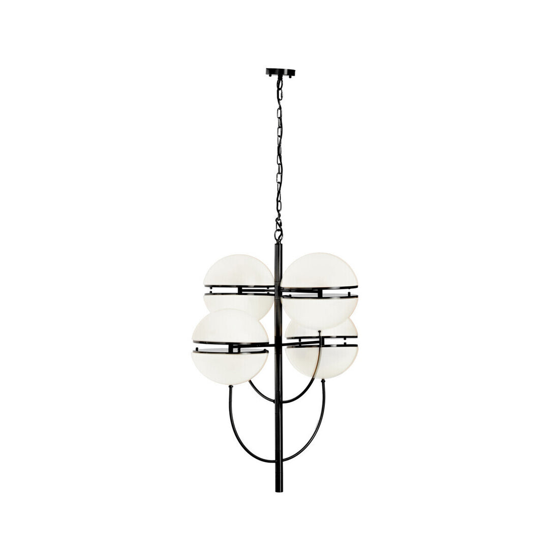 Abira Four Ball Black Pendant Light