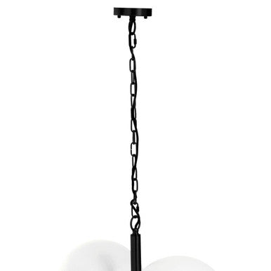Abira Four Ball Matt Black Pendant Light - Image 5