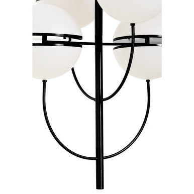 Abira Four Ball Matt Black Pendant Light - Image 6