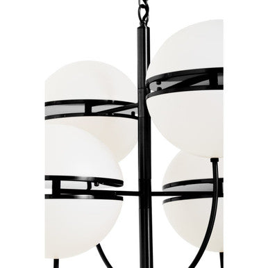 Abira Four Ball Matt Black Pendant Light - Image 7