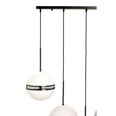 Abira Five Ball Matt Black Pendant Light - Image 5