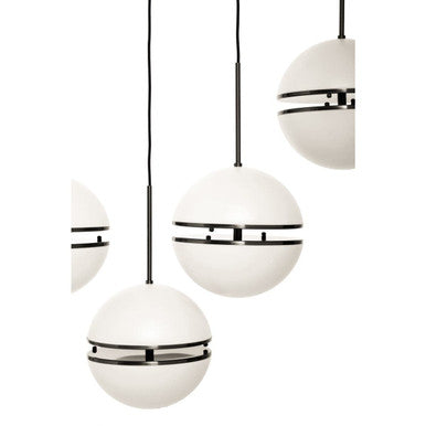 Abira Five Ball Matt Black Pendant Light - Image 6