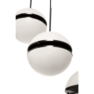 Abira Five Ball Matt Black Pendant Light - Image 7