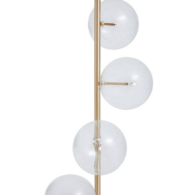 Abira Five Bulb White Marble Base Floor Lamp - Image 4