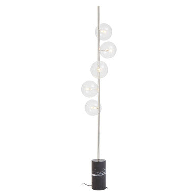 Abira Nickel And Black Marble Floor Lamp - Image 6