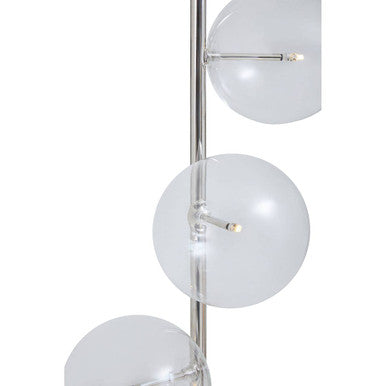 Abira Nickel And White Marble Floor Lamp - Image 3