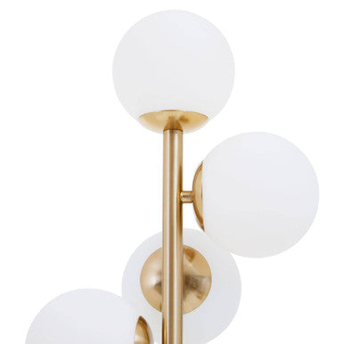 Abira Brushed Brass And White Marble Table Lamp