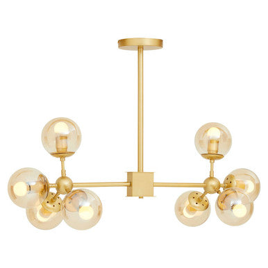 Abira Gold 8 Arm Pendant Light