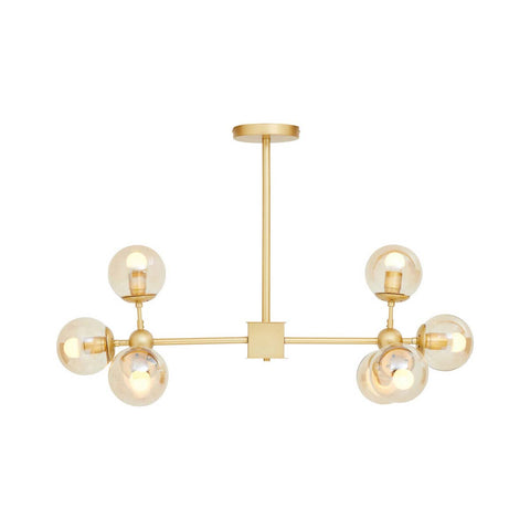 Abira Gold 8 Arm Pendant Light