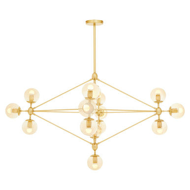 Abira Fifteen Arm Gold Finish Pendant Light - Image 4